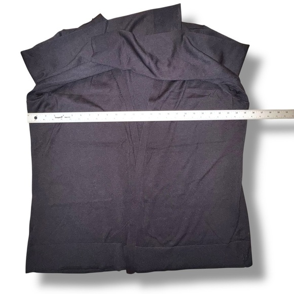 LANE BRYANT Modern Long-Sleeve Open-Front Cardigan - 18/20 Black - Picture 9 of 14